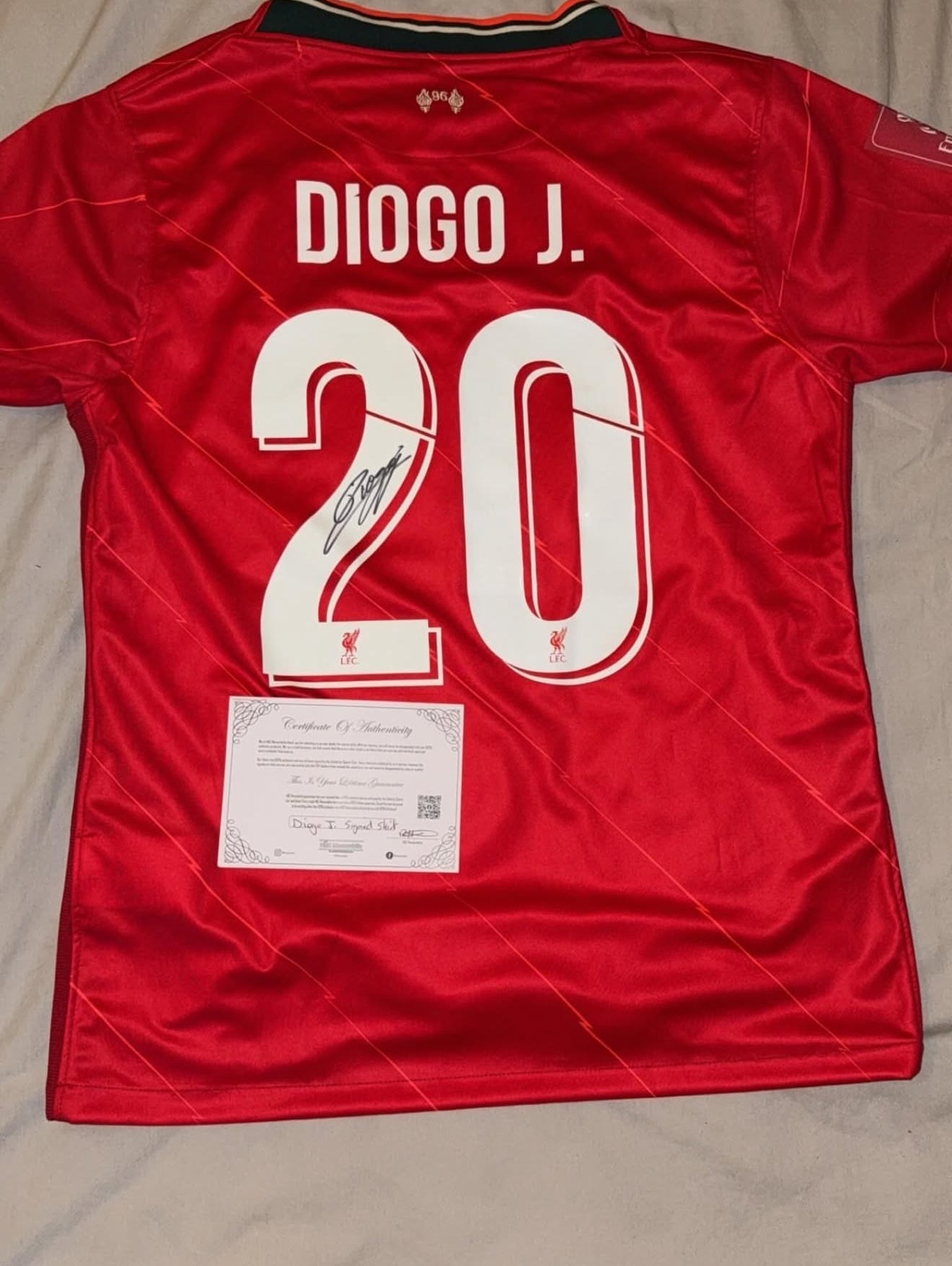 Diogo Jota Signed Jersey Raffle
